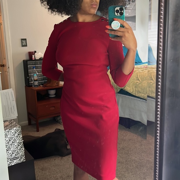 NWOT Lauren Ralph Lauren Red Dress - Picture 3 of 5